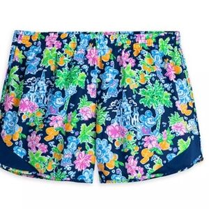 Disney Women's Navy and Multicolor Athletic Shorts